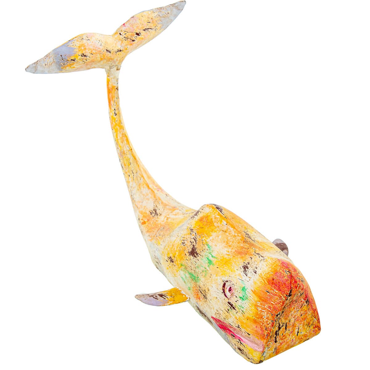 Statua Decorativa Alexandra House Living Giallo Balena Ferro