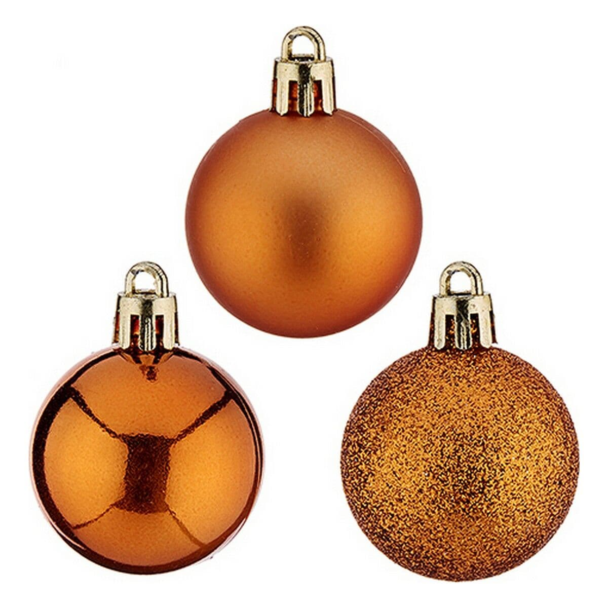 Palle di Natale Krist+ Arancio Plastica Ø 4 cm 12 Unità