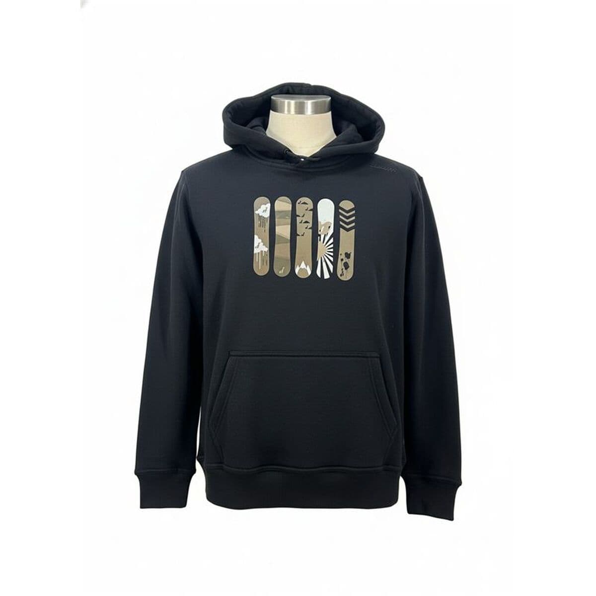Felpa con Cappuccio Uomo Joluvi Cotton Snowboard Nero