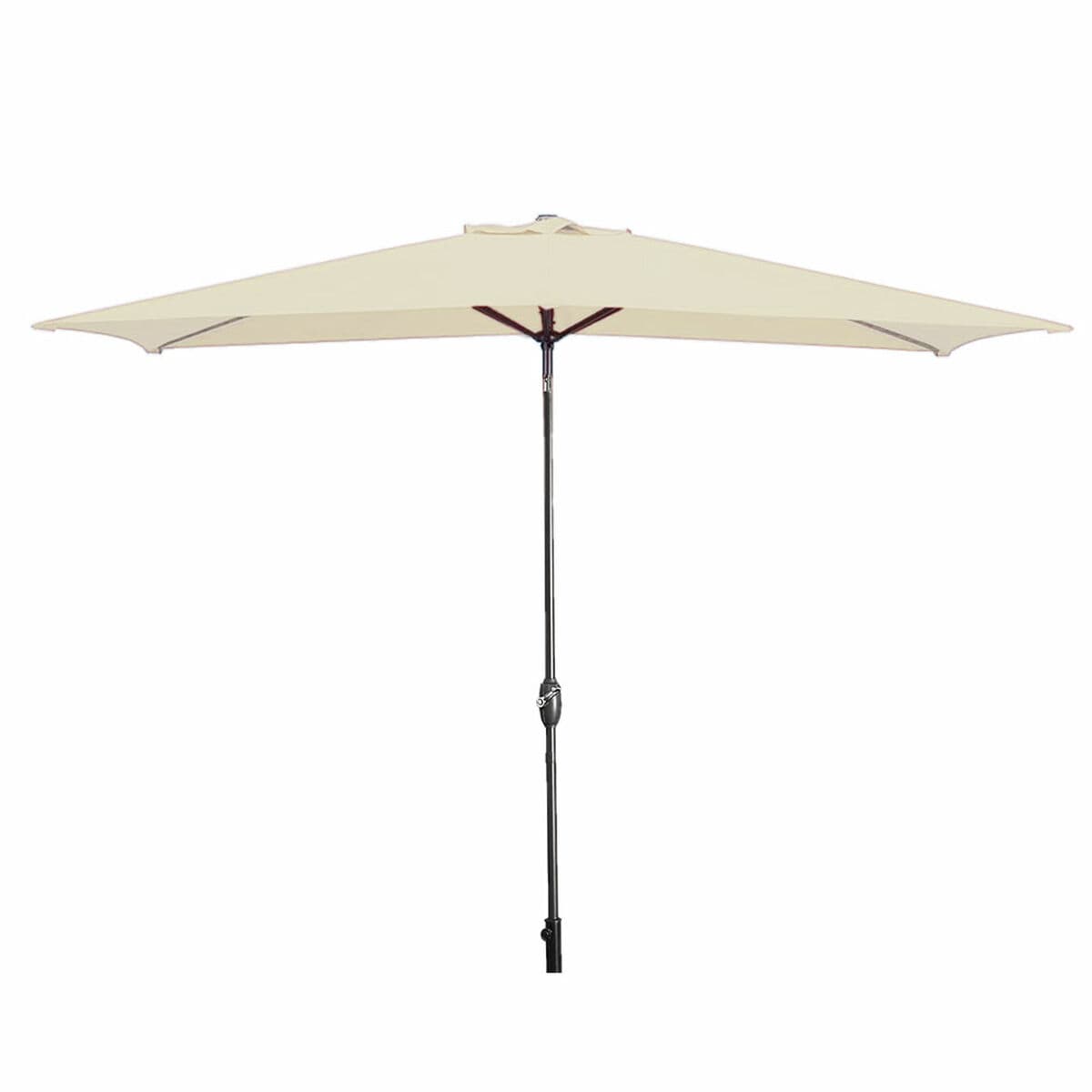 Marbueno Ombrellone Acciaio 8 Stecche 200x300 cm Poliestere Beige Giardino, Piscina 