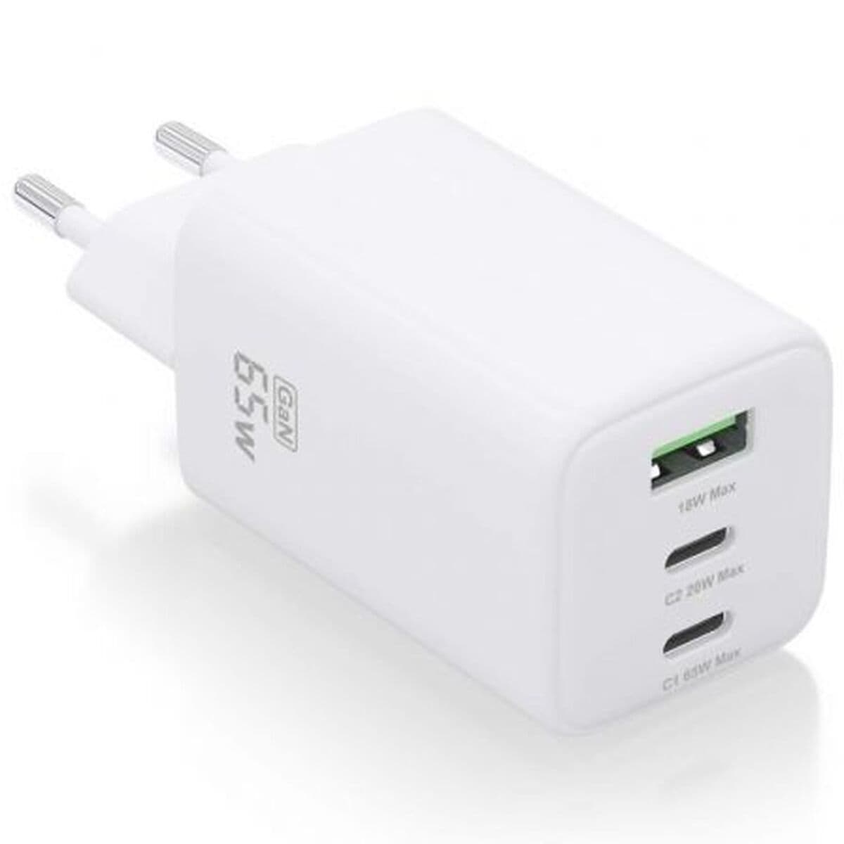 Caricabatterie da Parete Aisens ASCH-65W3P041-W Bianco Multicolore 65 W
