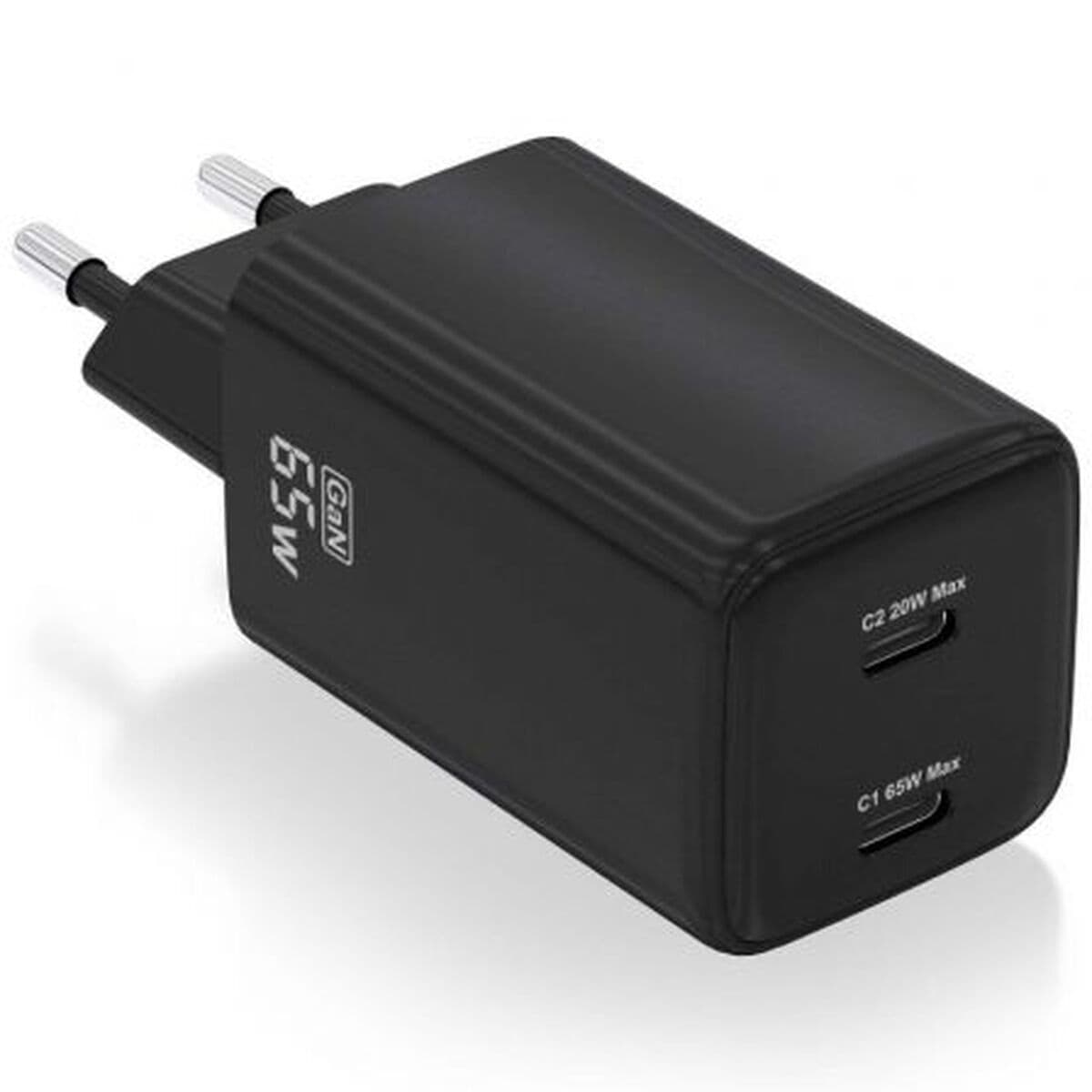 Caricabatterie da Parete Aisens ASCH-65W2P040-BK Nero Multicolore 65 W