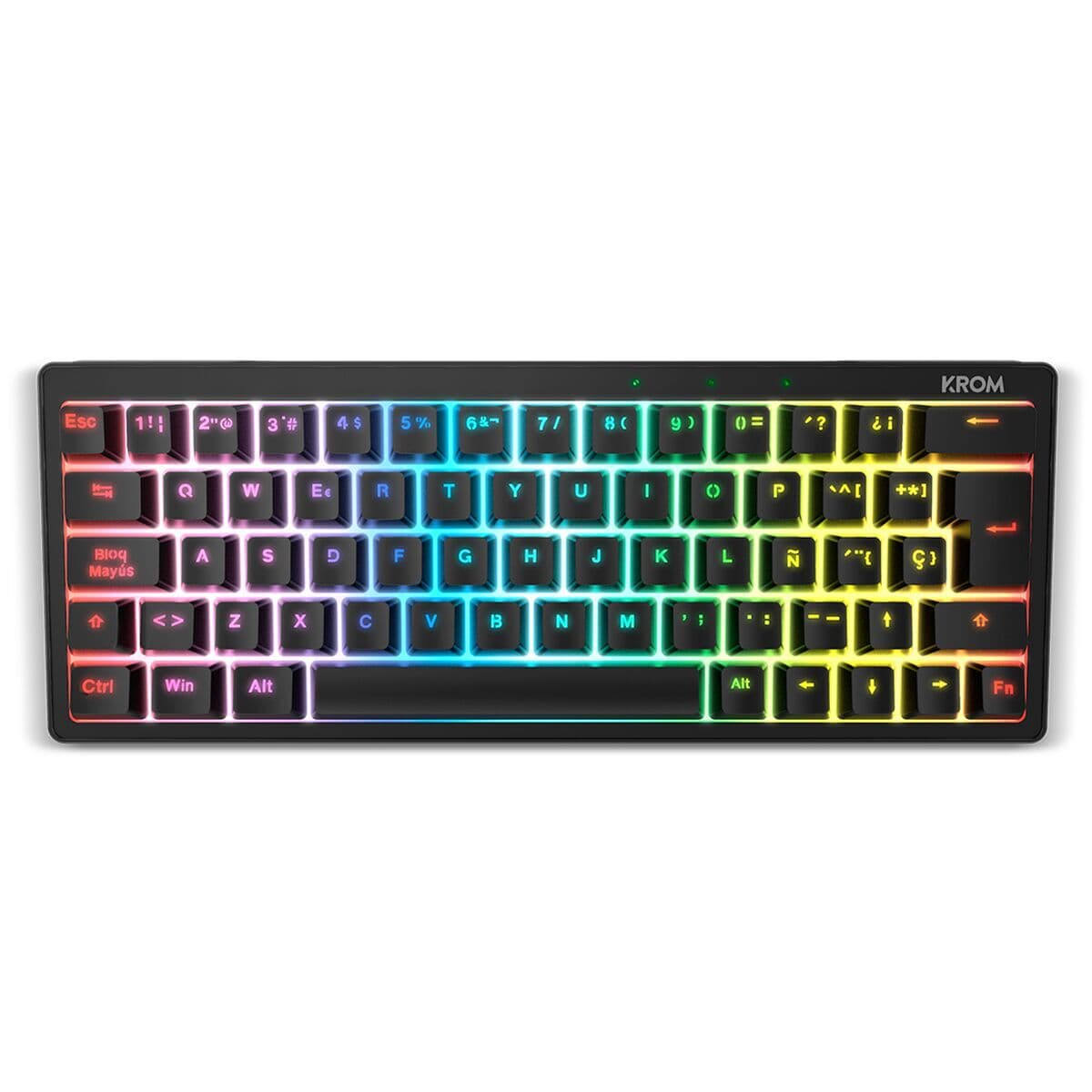 Tastiera Krom Kreator Qwerty in Spagnolo Nero Meccanico