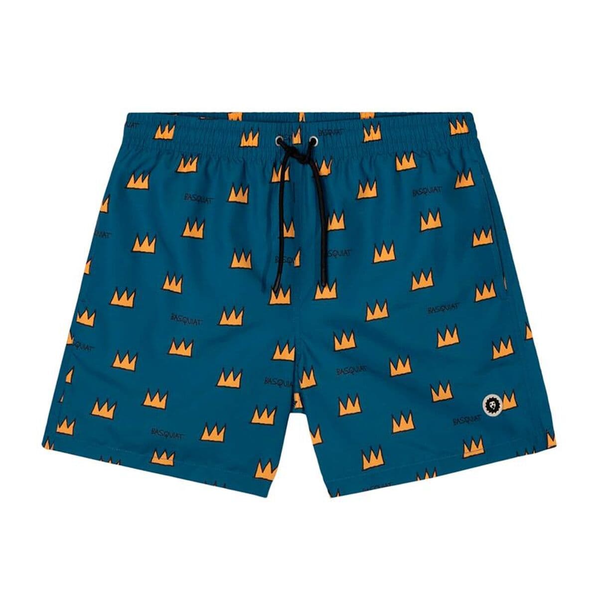 Costume da Bagno Uomo Jimmy Lion Basquiat Batman Azzurro