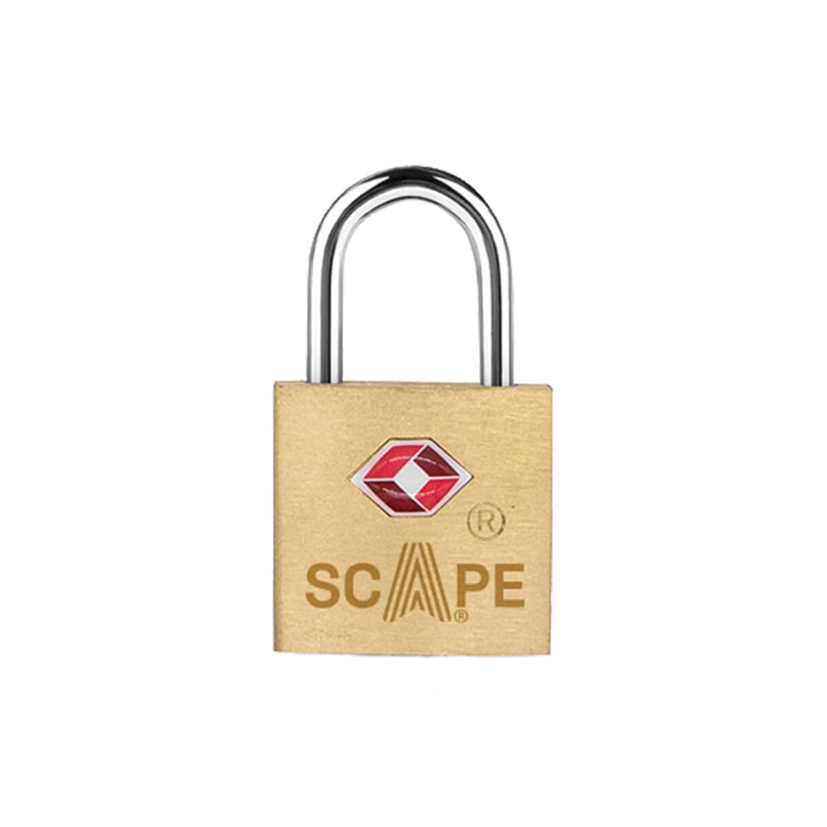 Lucchetto con chiave Scape Travel TSA-386 Ottone Rettangolare