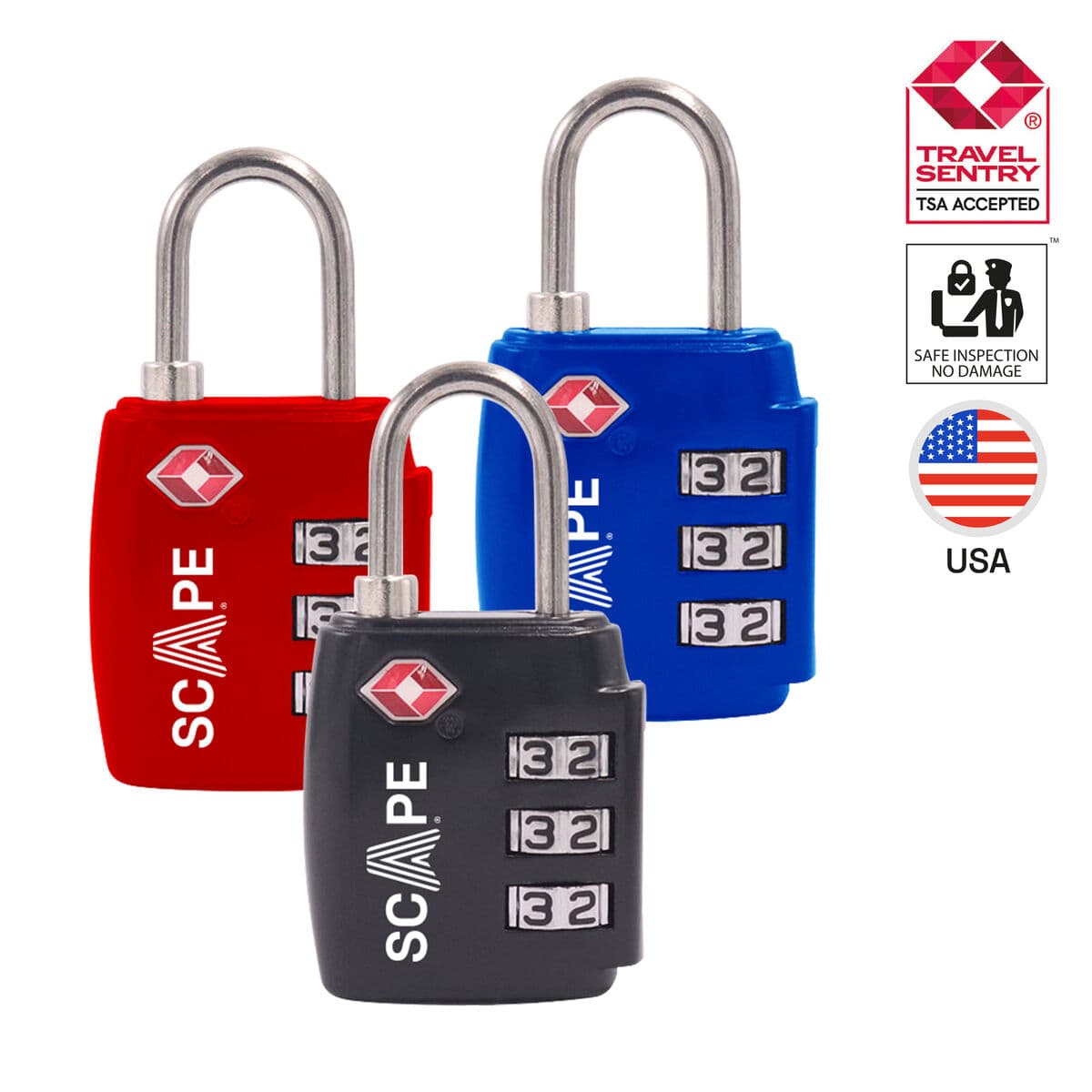 Lucchetto a combinazione Scape Travel TSA-002