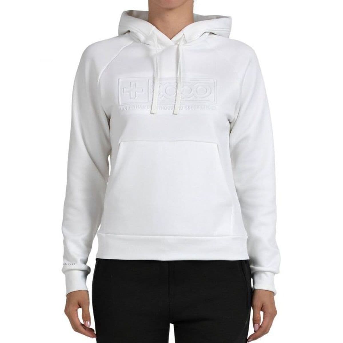 Felpa con Cappuccio Donna +8000 Elin Bianco