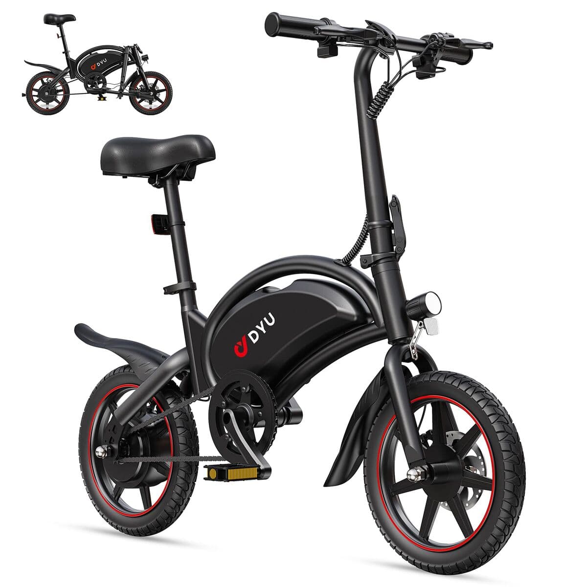 Bicicletta Elettrica DYU DYU-D3S-001 Nero 250 W 10 Ah 14"