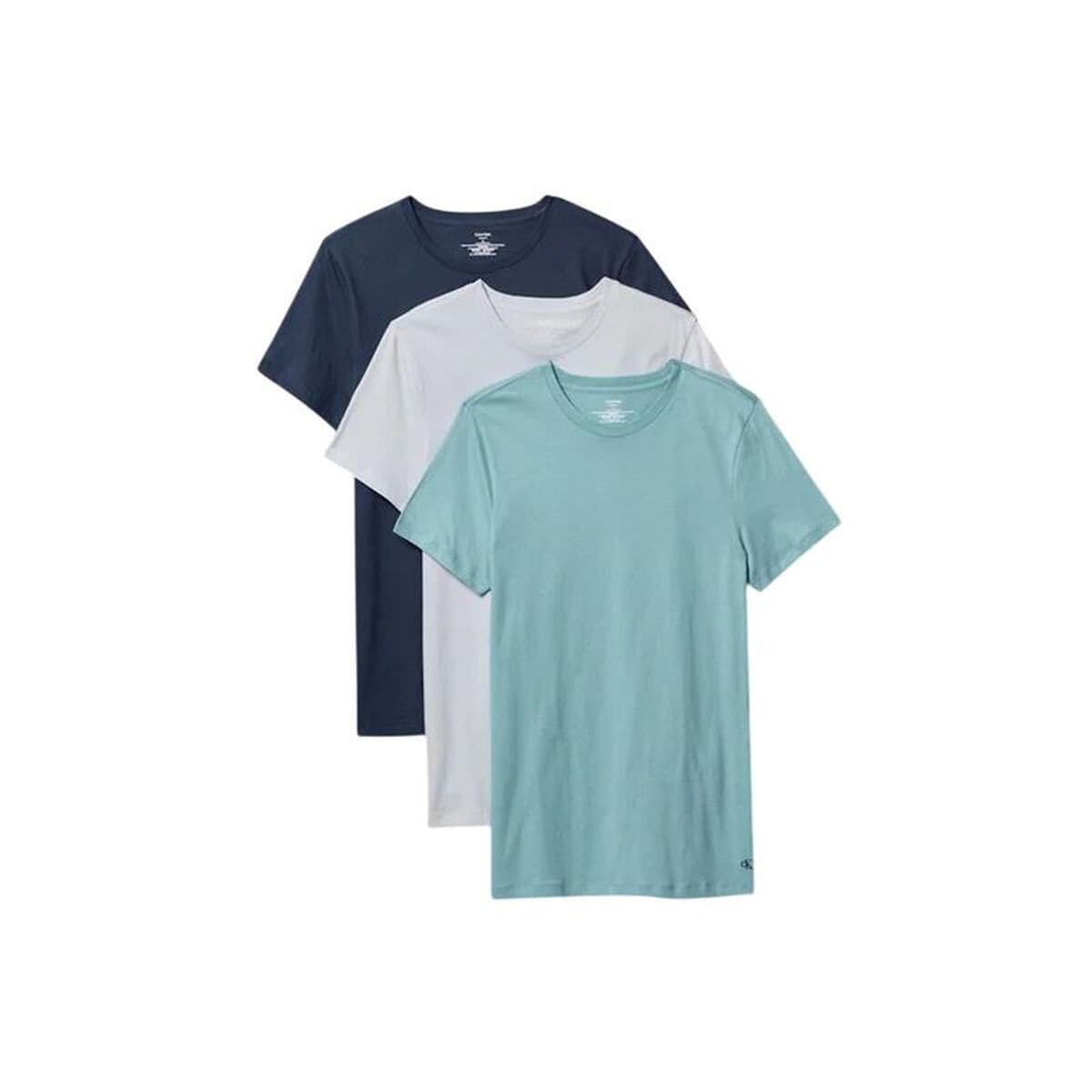 Maglia a Maniche Corte Uomo Calvin Klein Indaco 3 Pezzi
