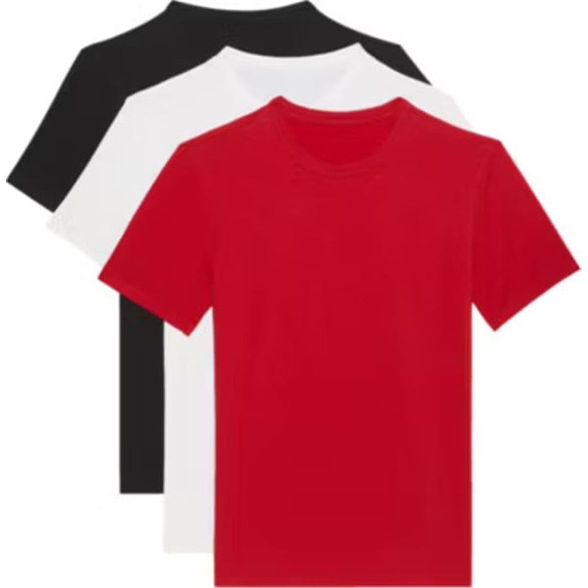 Maglia a Maniche Corte Uomo Calvin Klein Rosso 3 Pezzi