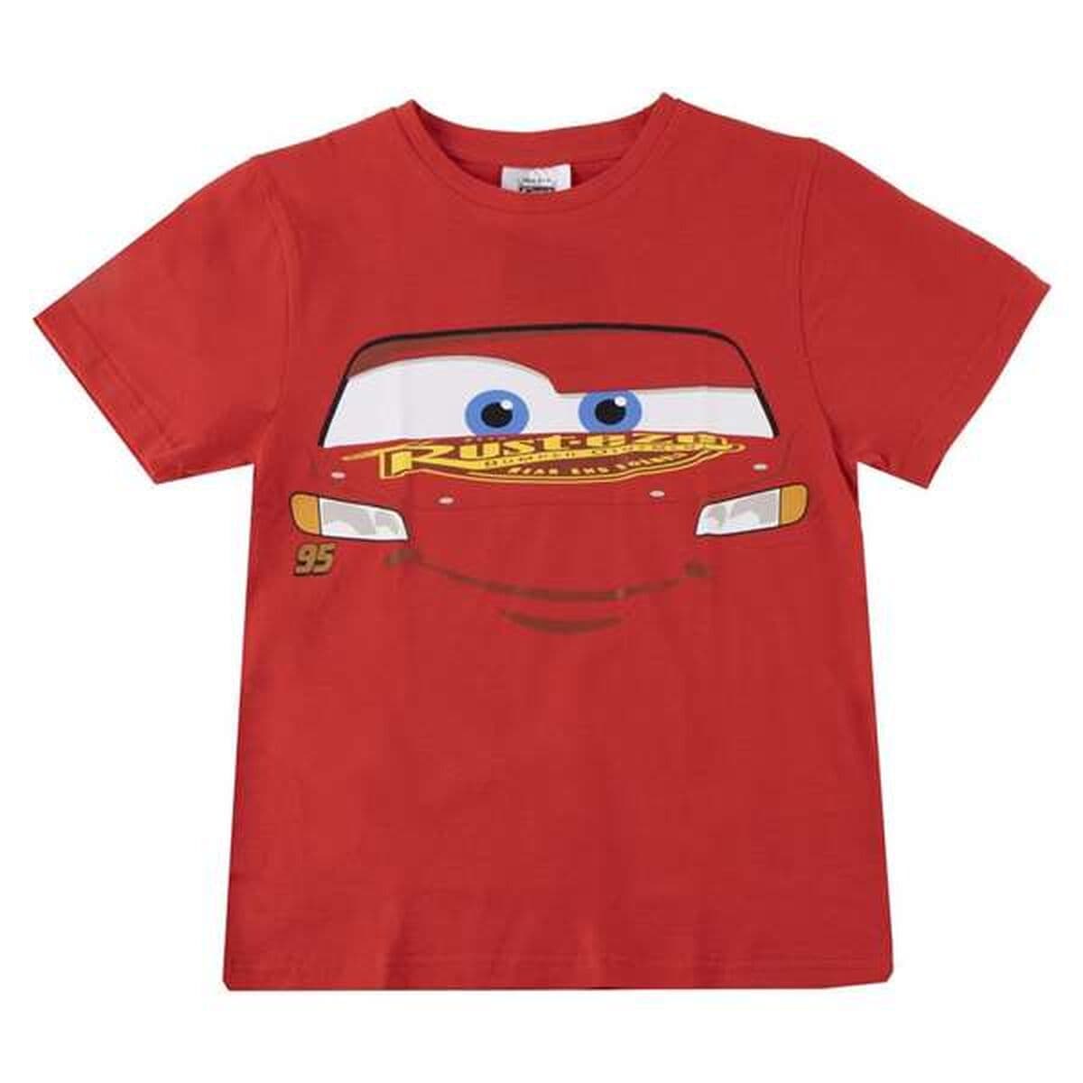 Maglia a Maniche Corte per Bambini Cars Rosso