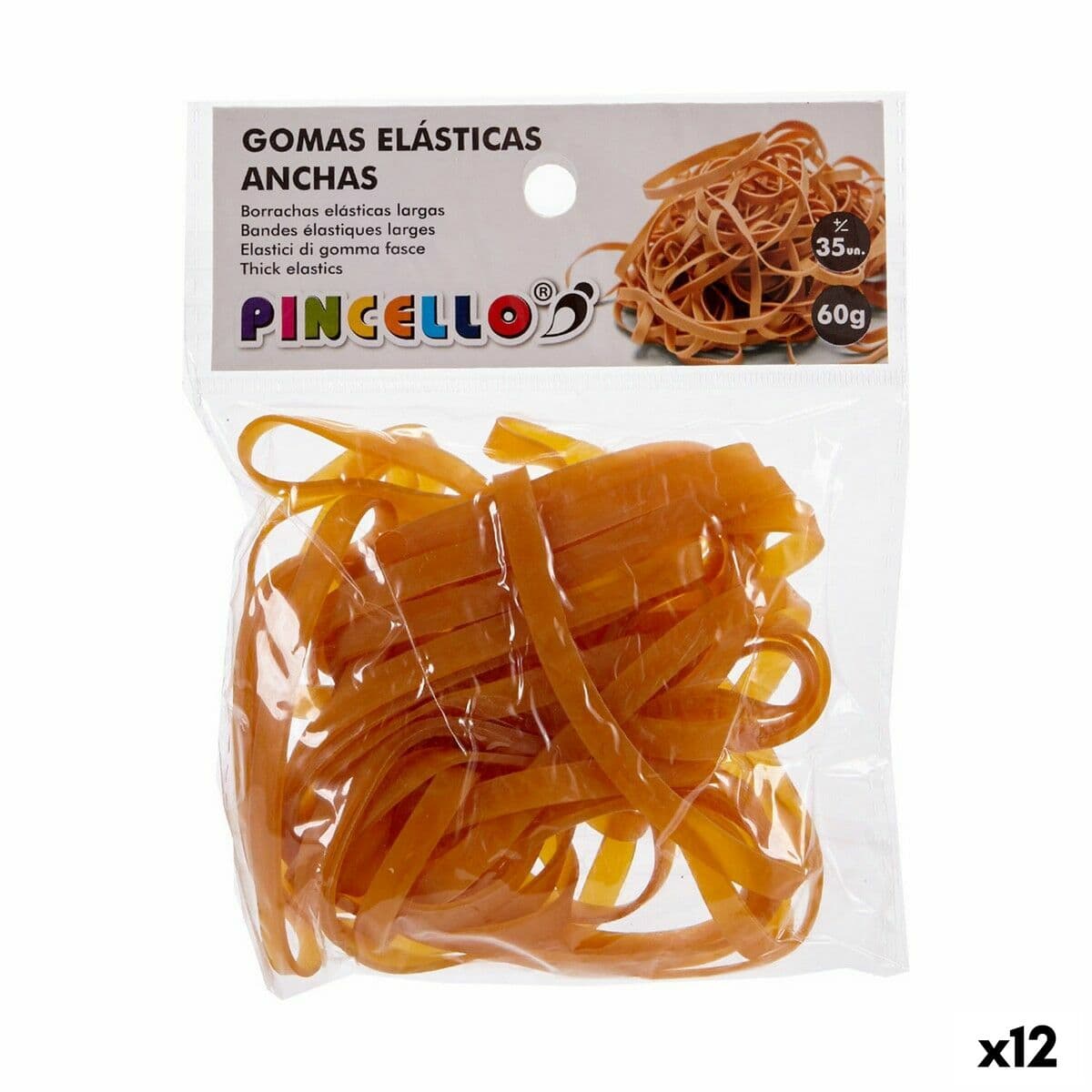 Elastici Pincello Giallo Grossa (12 Unità)