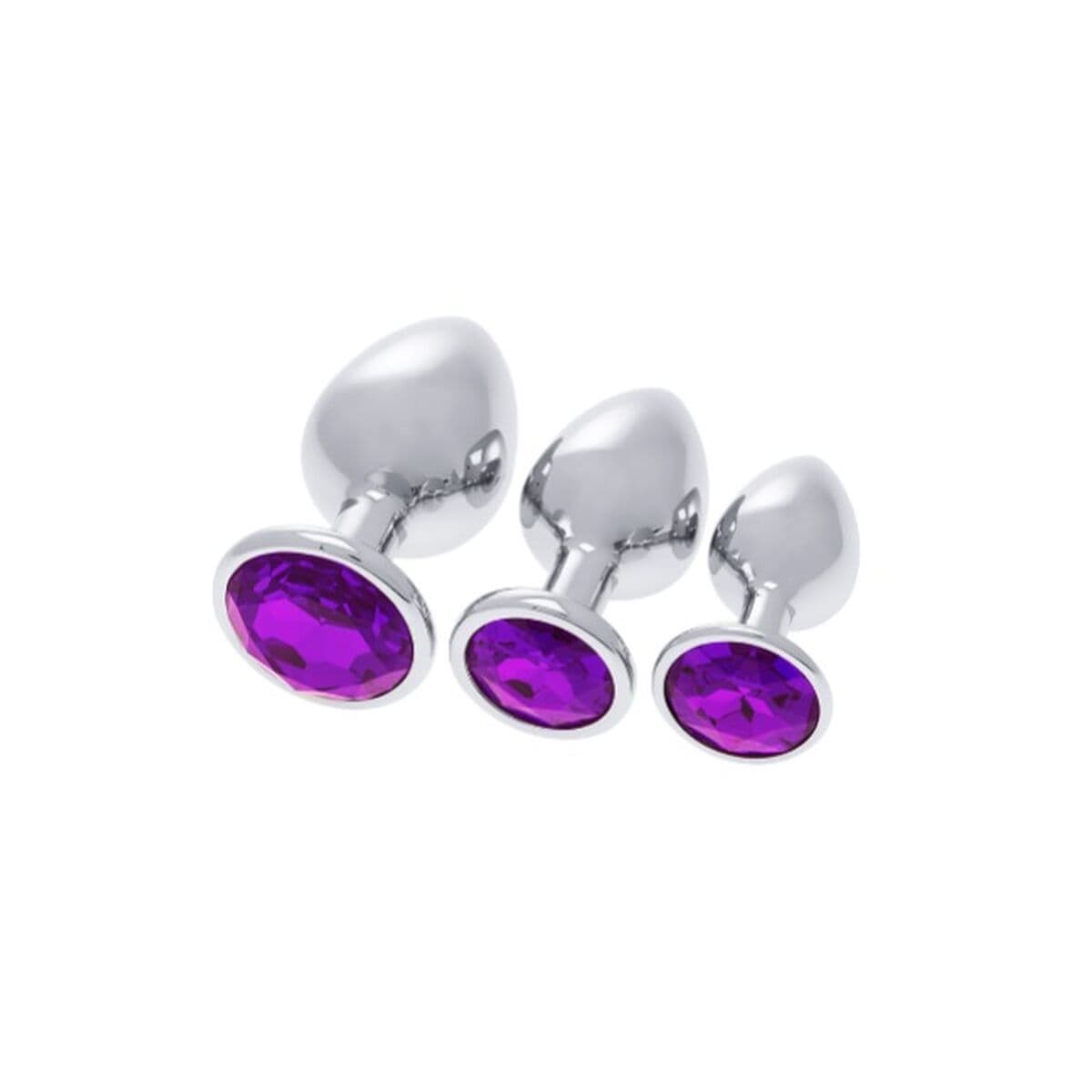 Plug Anale S Pleasures Argentato Lilla