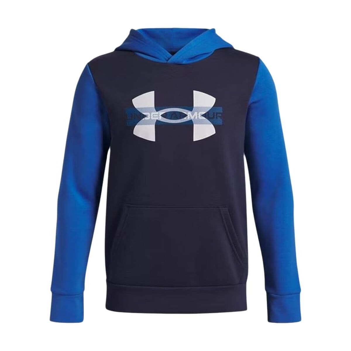 Felpa con Cappuccio da Bambina Under Armour Rival Flc Cblck Grphc Hd Azzurro