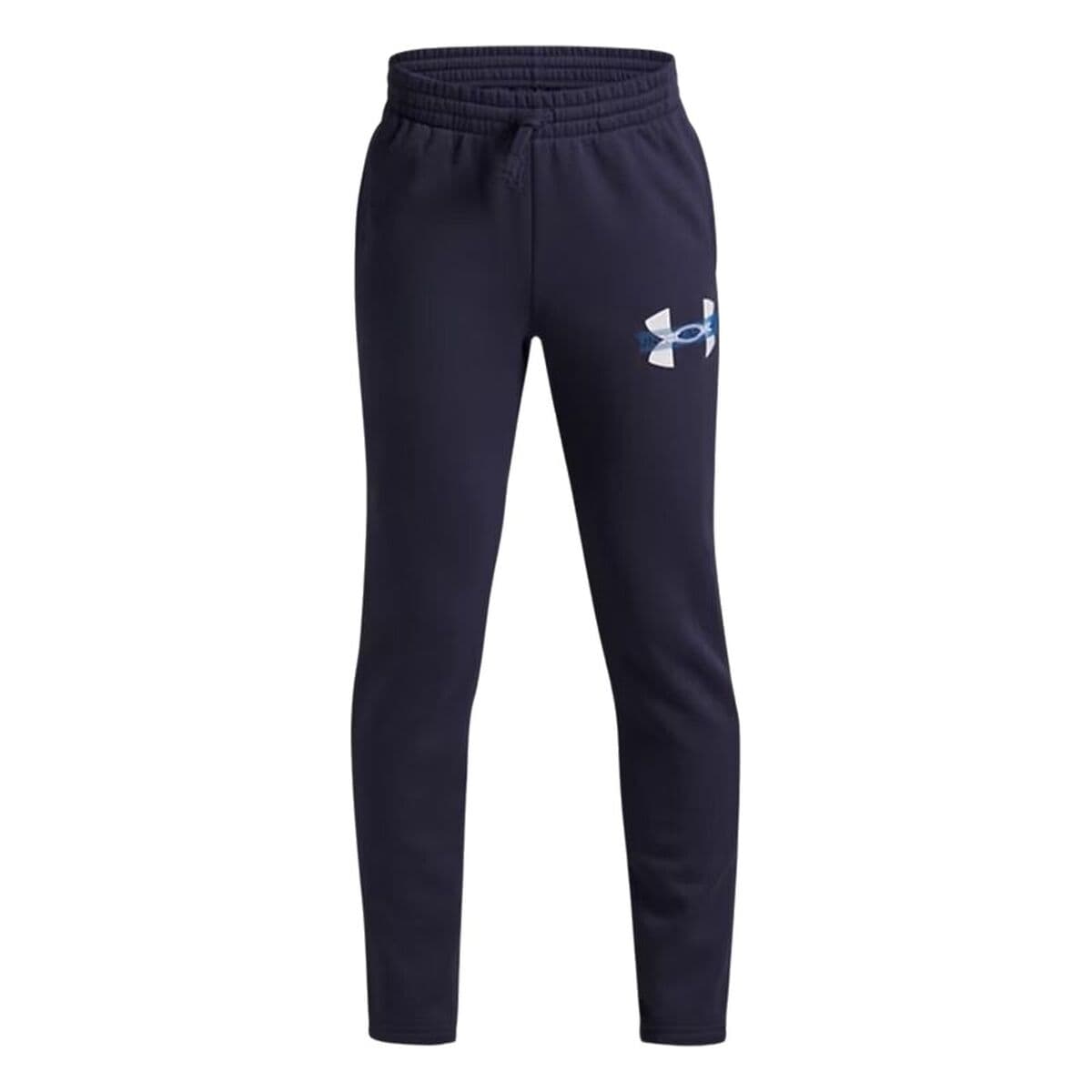 Pantalone Sportivo per Bambini Under Armour Rival Flc Cblck Grphc Jgr Nero