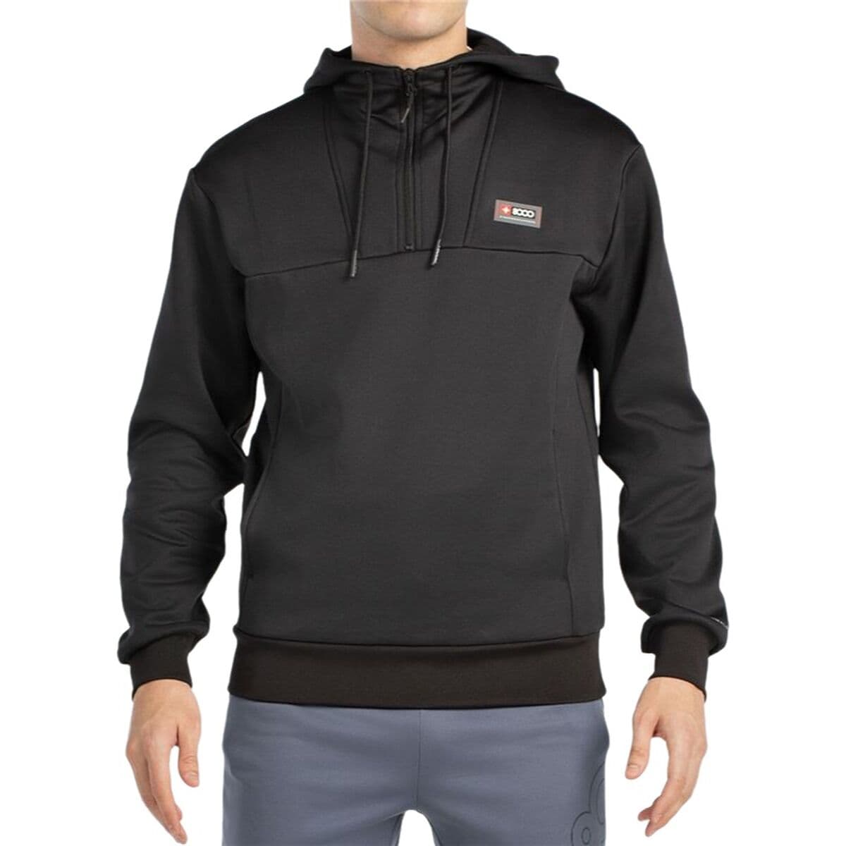 Felpa con Cappuccio Uomo +8000 Esvein Nero