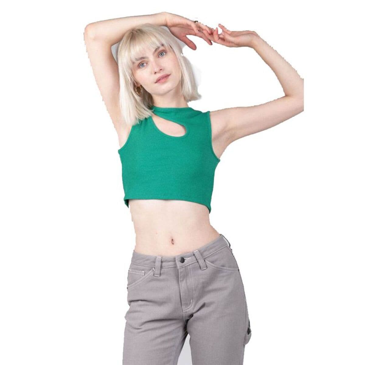 Maglia Smanicata da Donna 24COLOURS Azzurro
