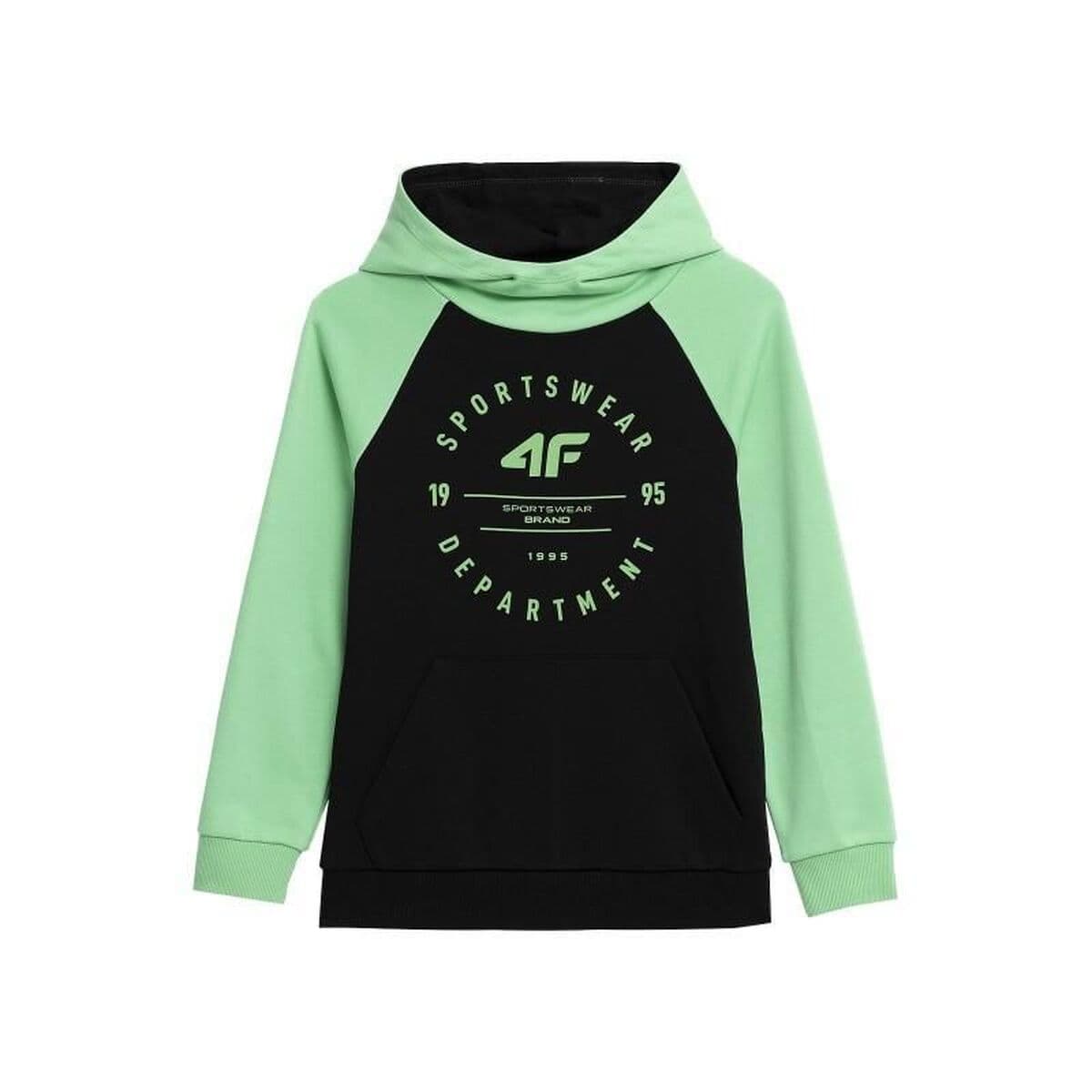Felpa con Cappuccio Bambino 4F M221 Nero