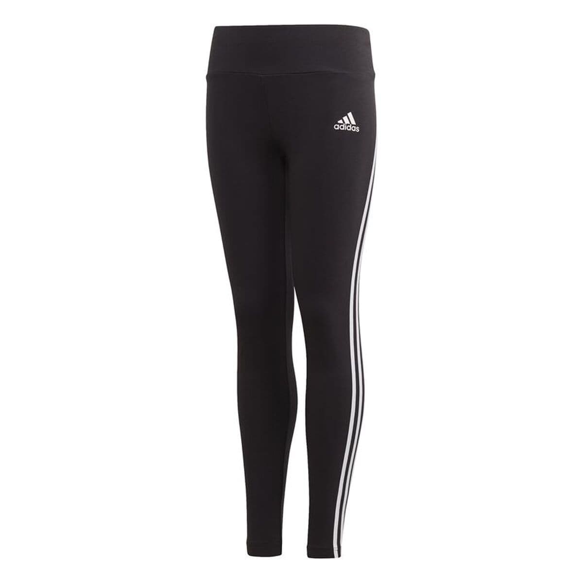 Leggings Sportivi per Bambini Adidas Cotton 3 Bandas Girl Nero