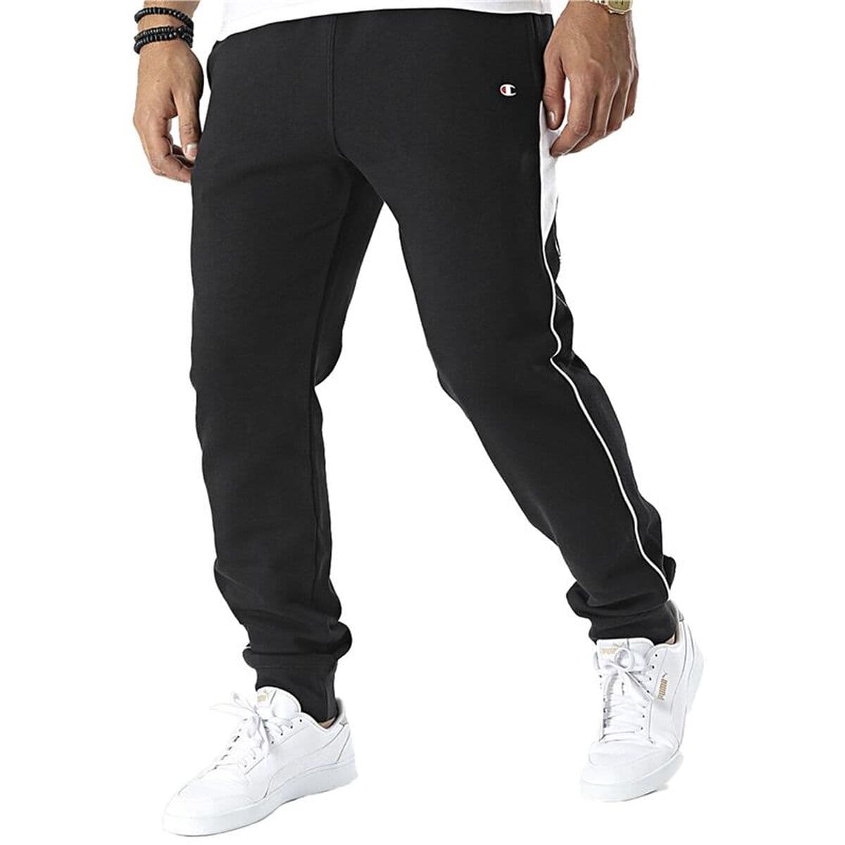 Pantalone Lungo Sportivo Champion Rib Cuff Nero Uomo