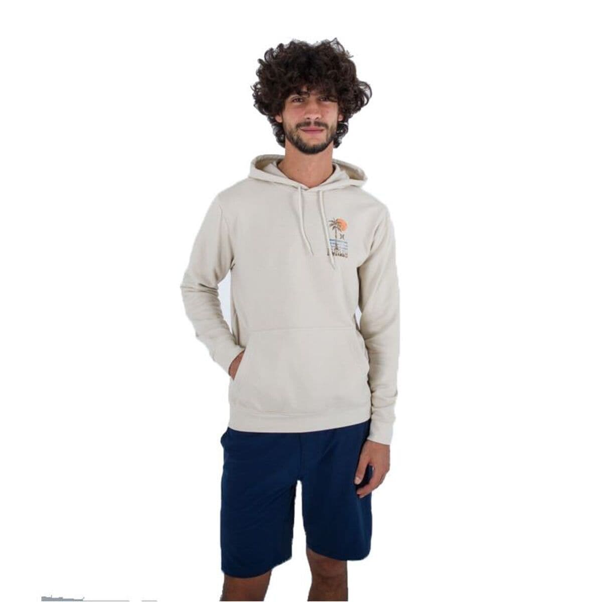 Felpa con Cappuccio Uomo Hurley Hurley 77 Beige