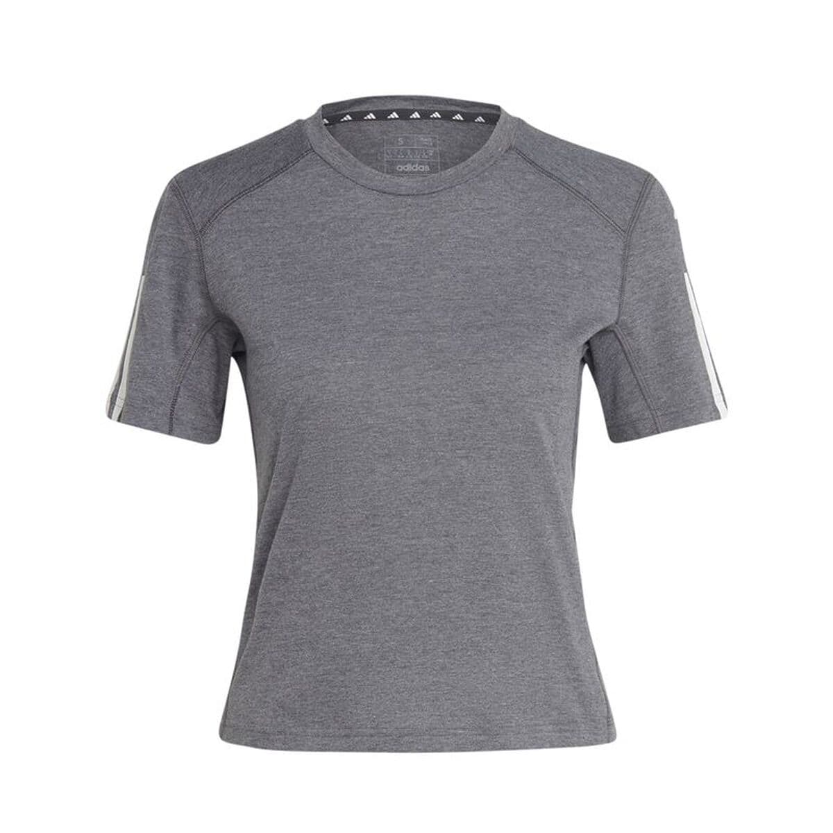 Maglia a Maniche Corte Donna Adidas 3-Stripes Essentials Grigio chiaro