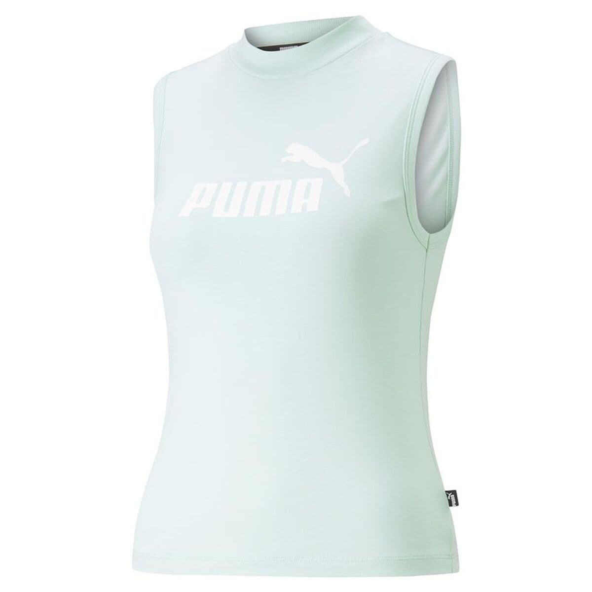 Maglia Smanicata da Donna Puma Ess Slim Logo Tank Acquamarina