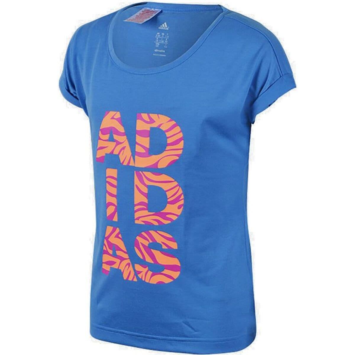 Maglia a Maniche Corte per Bambini Adidas Azzurro