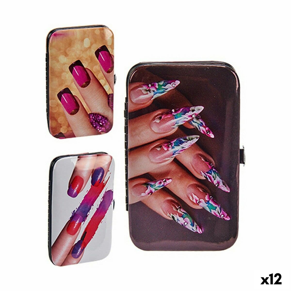 Set manicure unghie in plastica (12 unità)