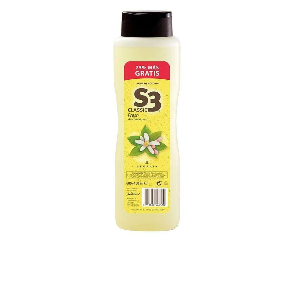 Eau de Cologne S3 Classic Fresh 750 ml