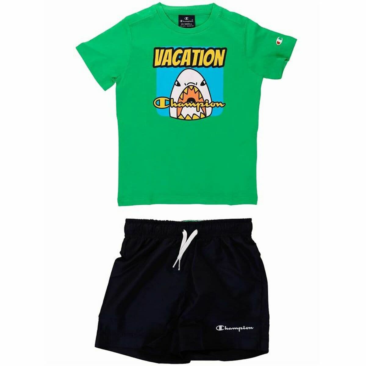 Completo sportivo bambini Champion verde 2 pezzi