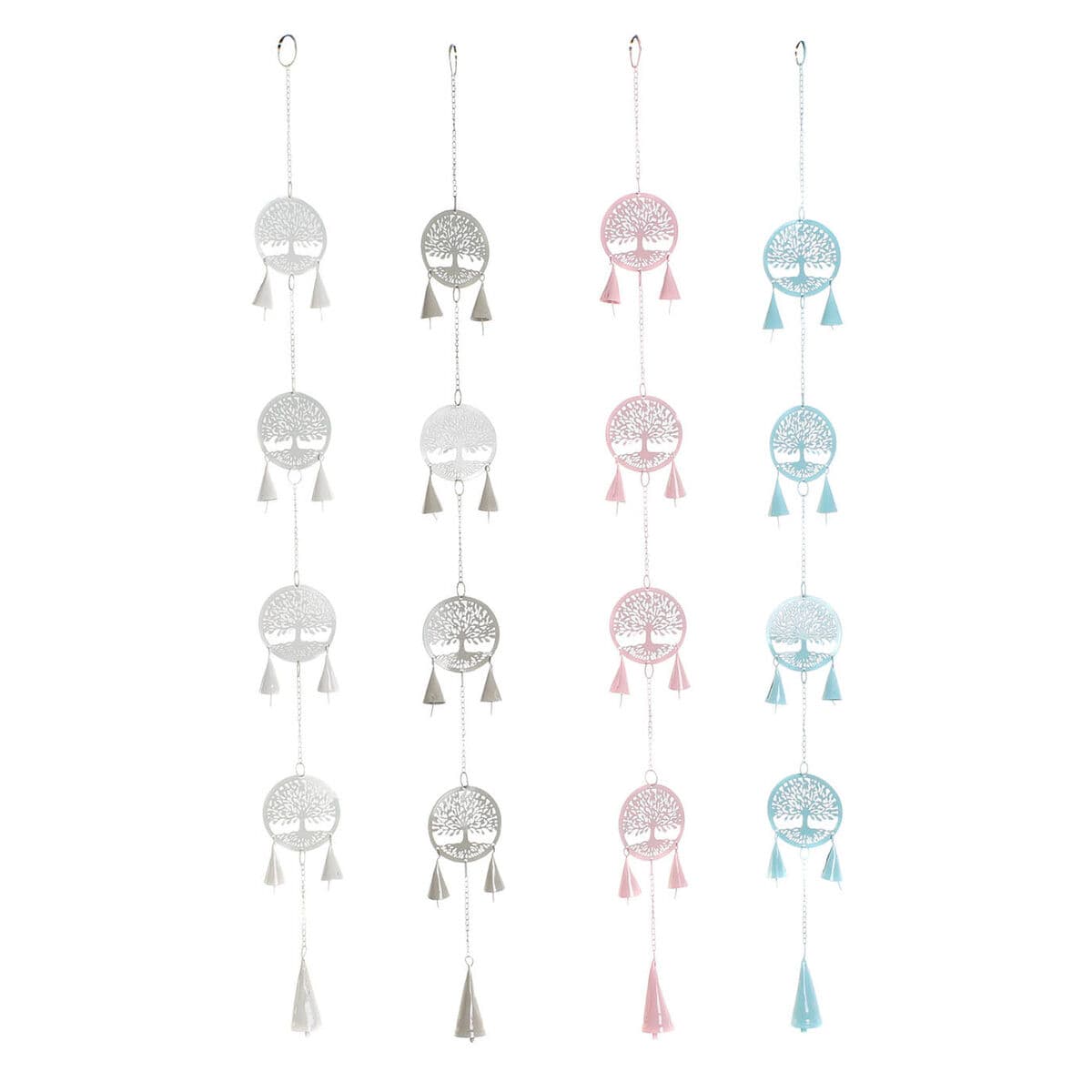 Decorazione appesa DKD Home Decor albero bianco (4 unità)