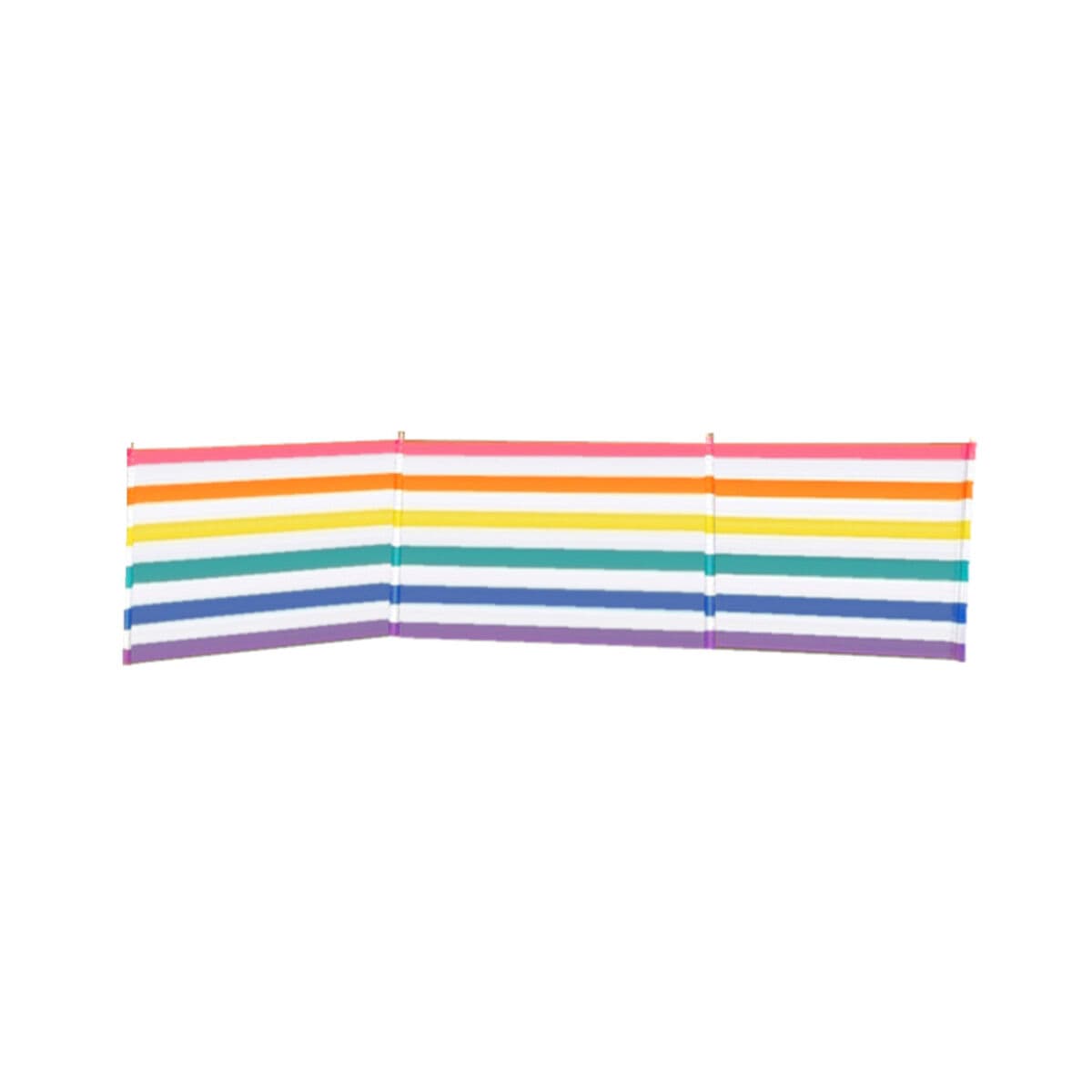 Windbreak 4 Poles Steel Polyester Stripes 360X80 cm Beach, P
