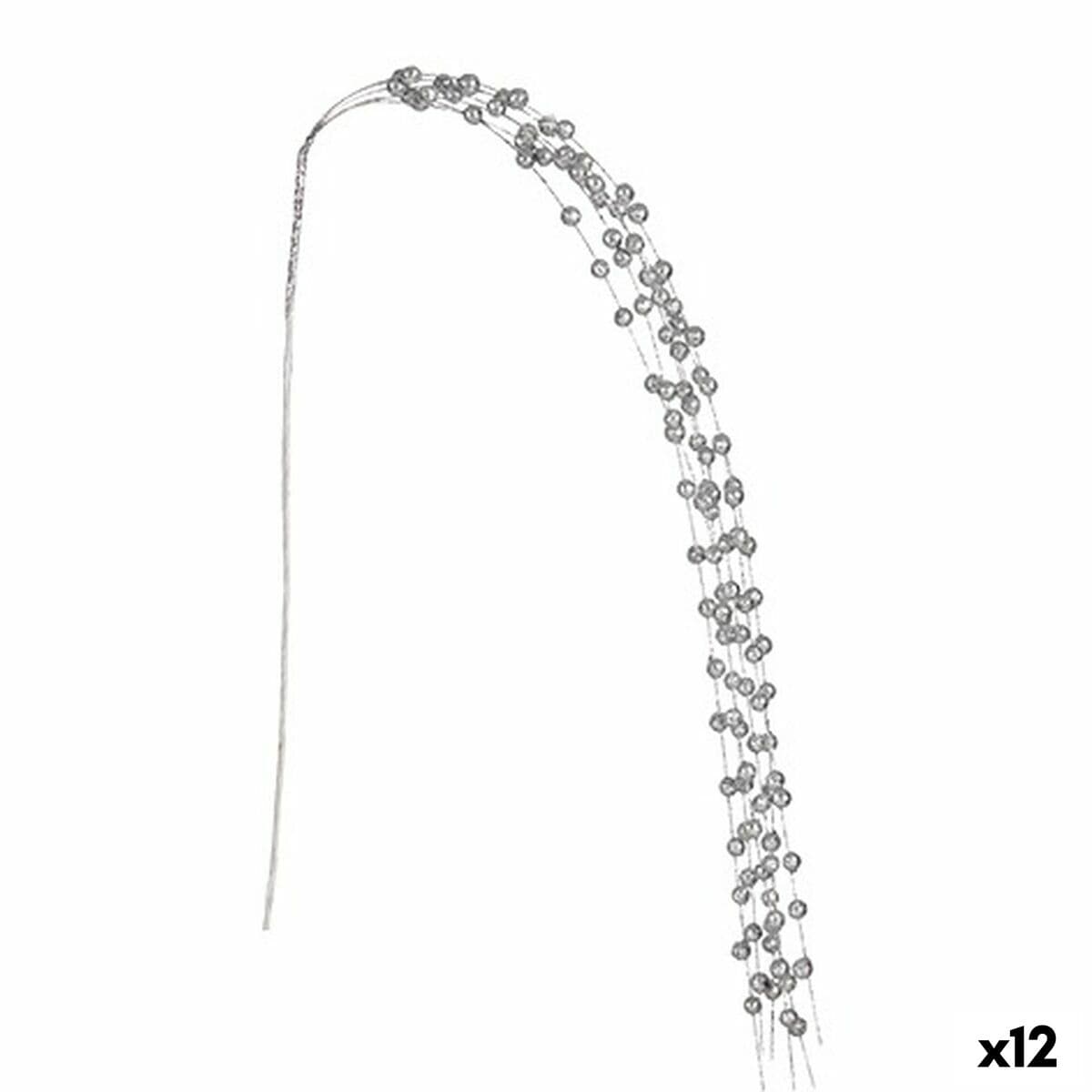 Ramo Krist+ palline argento 140 cm