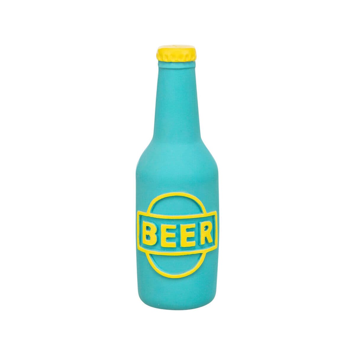 Dog toy Trixie Yellow Turquoise 12,5 cm Beer Bottle