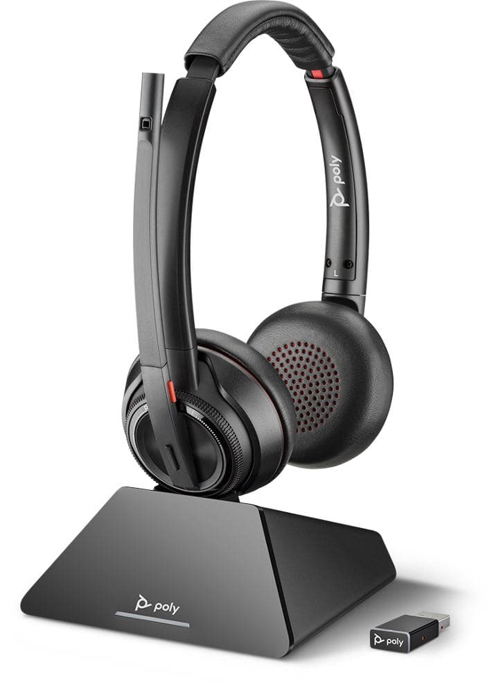 HP Poly W8220 Wireless Over-Ear Bluetooth Headset Black