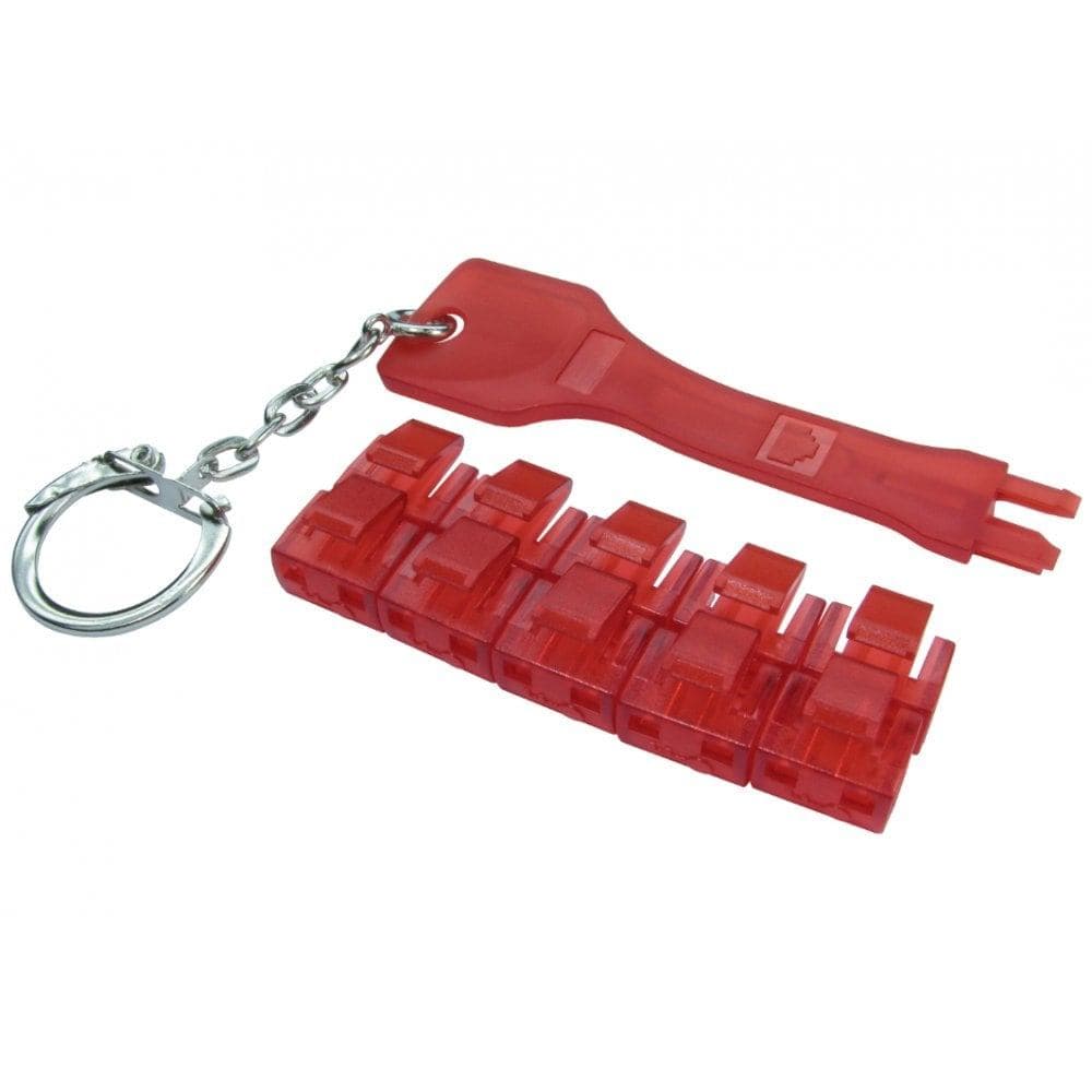 Cables Direct NLRJ45-PB01 - RJ-45 Port-Sperr-Set mit Schlüssel