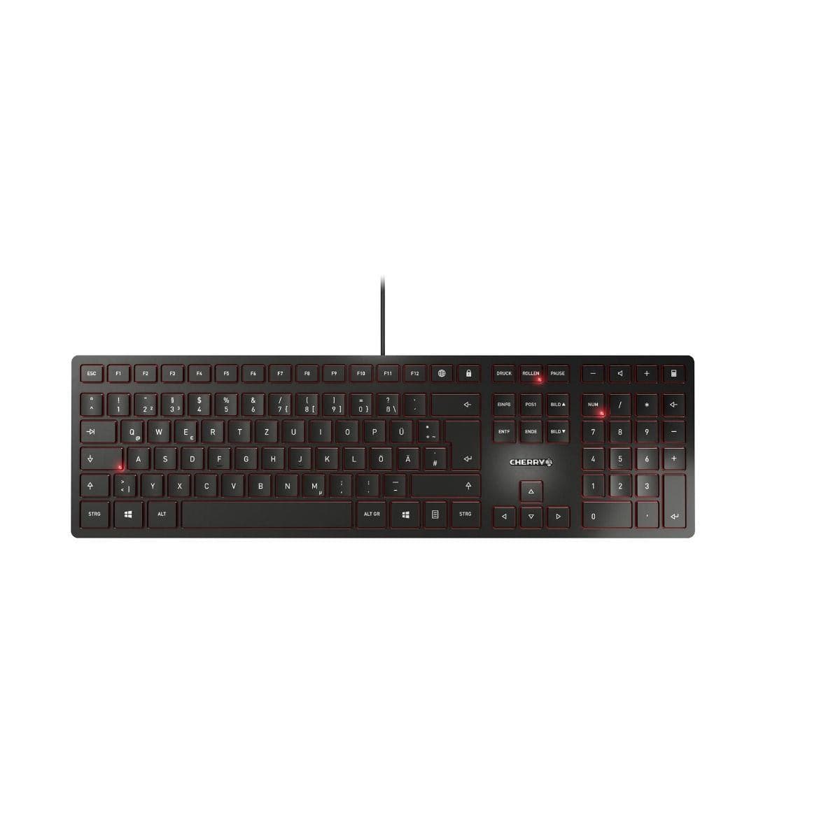 CHERRY KC 6000 SLIM USB-Tastatur Nordic Schwarz