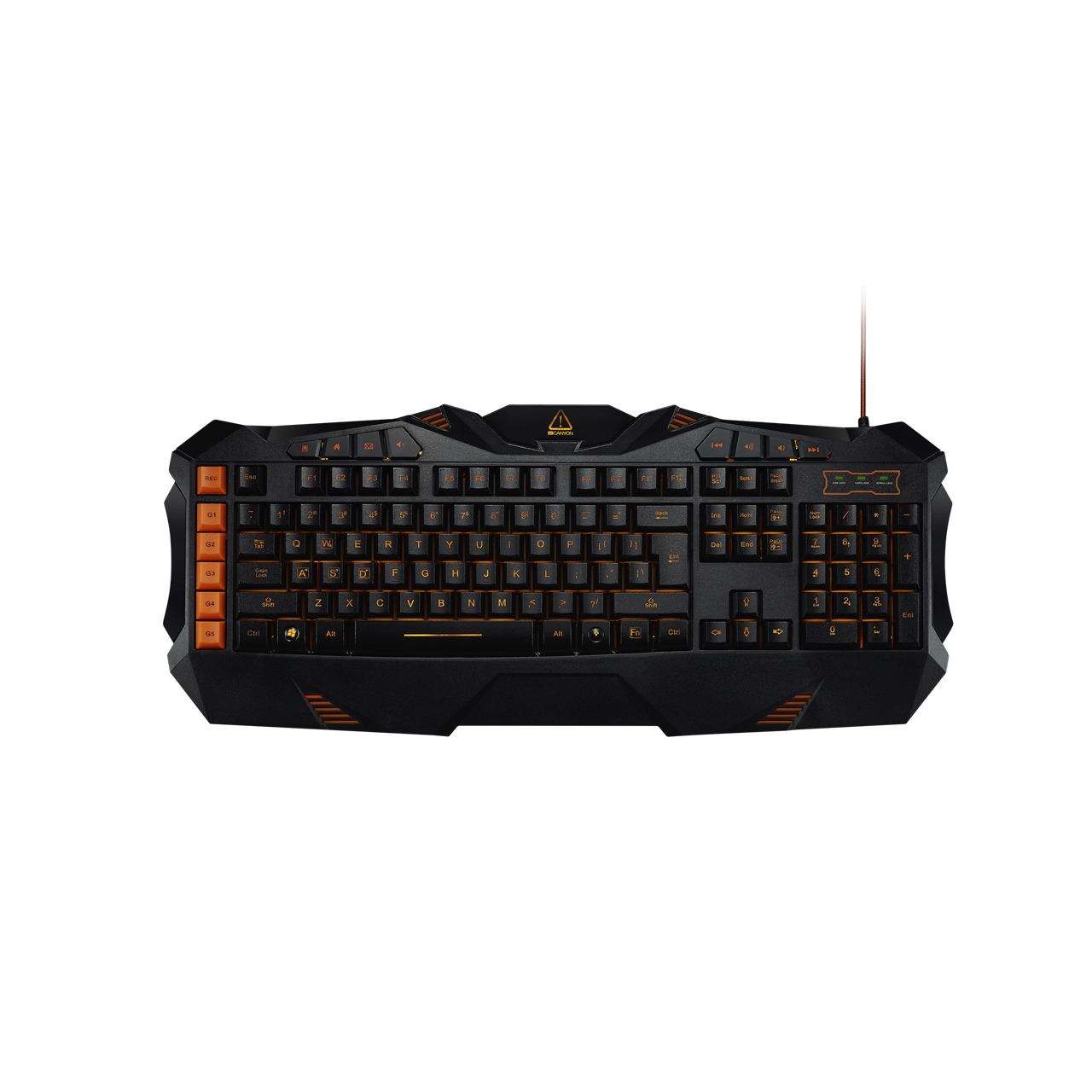 Canyon Fobos Gaming Keyboard USB Black Orange