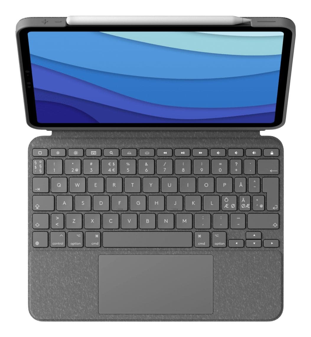 Logitech Combo Touch iPad Pro 11" QWERTY Nordisch Grau