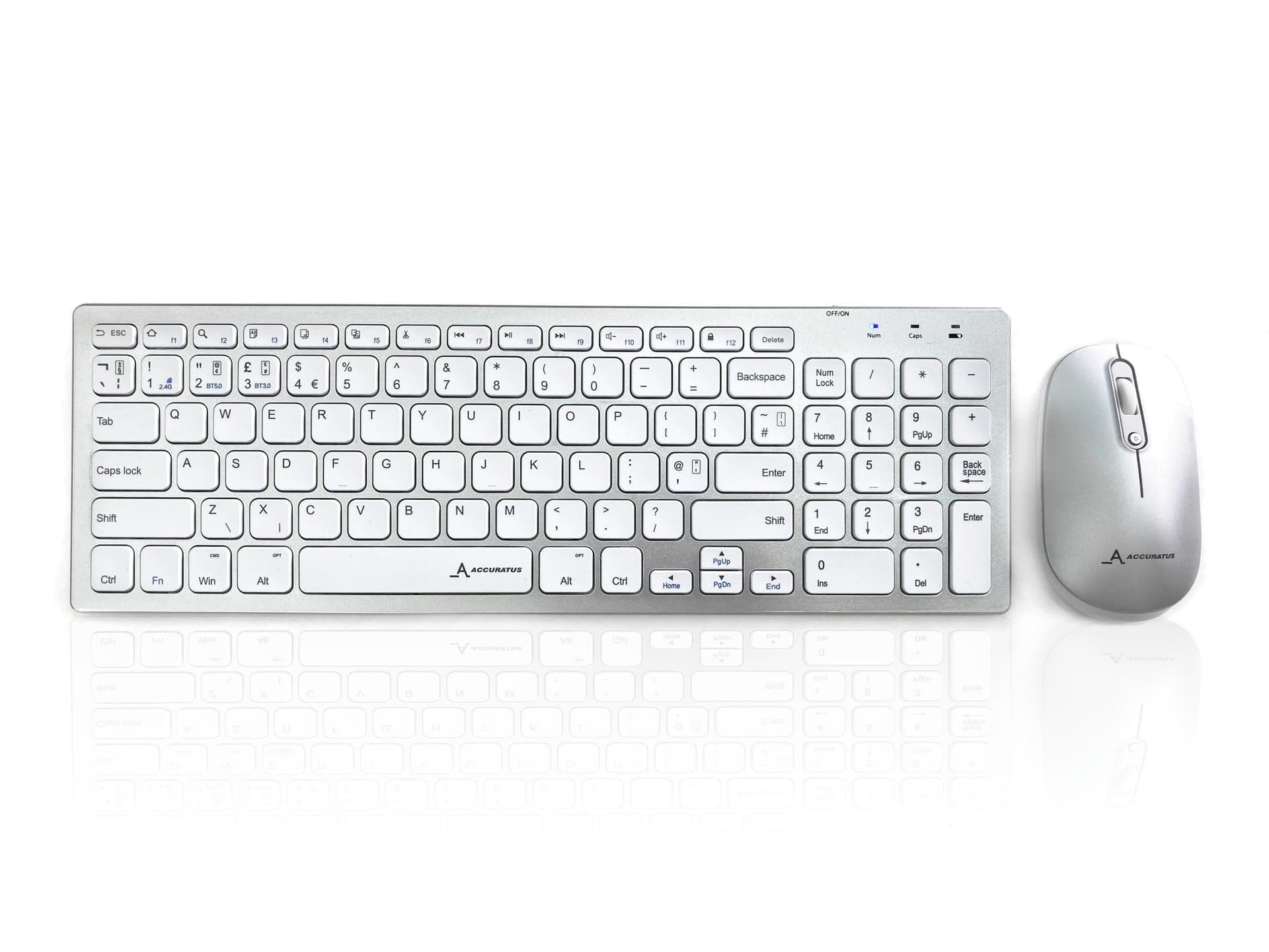 Accuratus 8400 Tastiera e Mouse Wireless Bluetooth