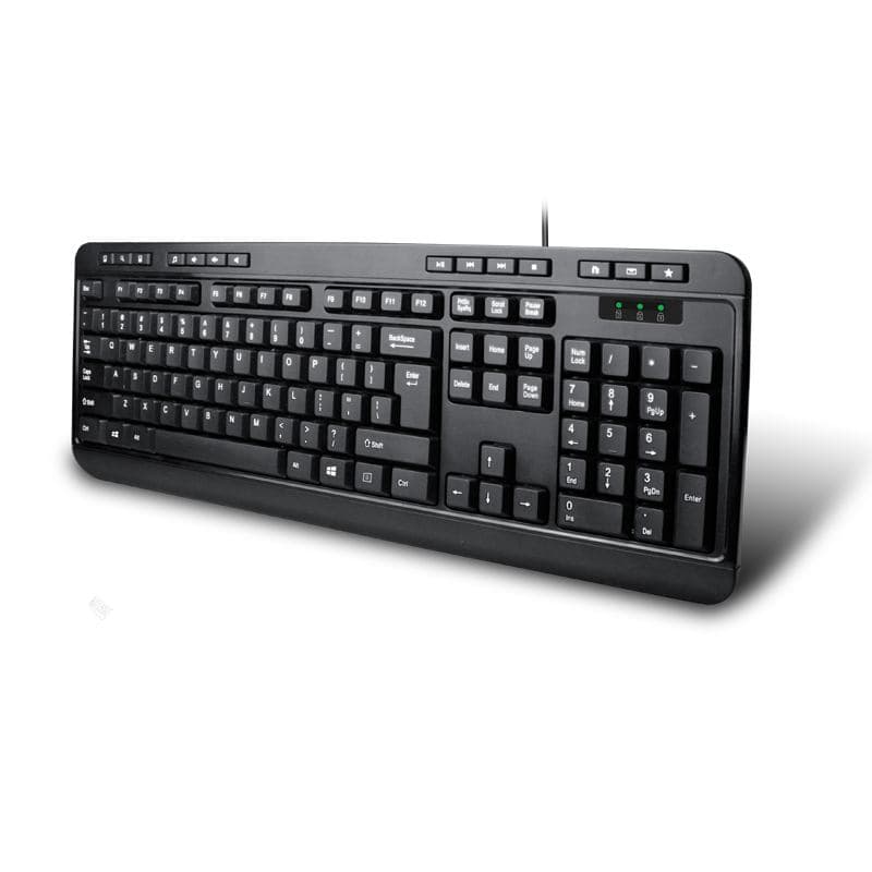Adesso Spill-Resistant Multimedia Desktop Keyboard USB