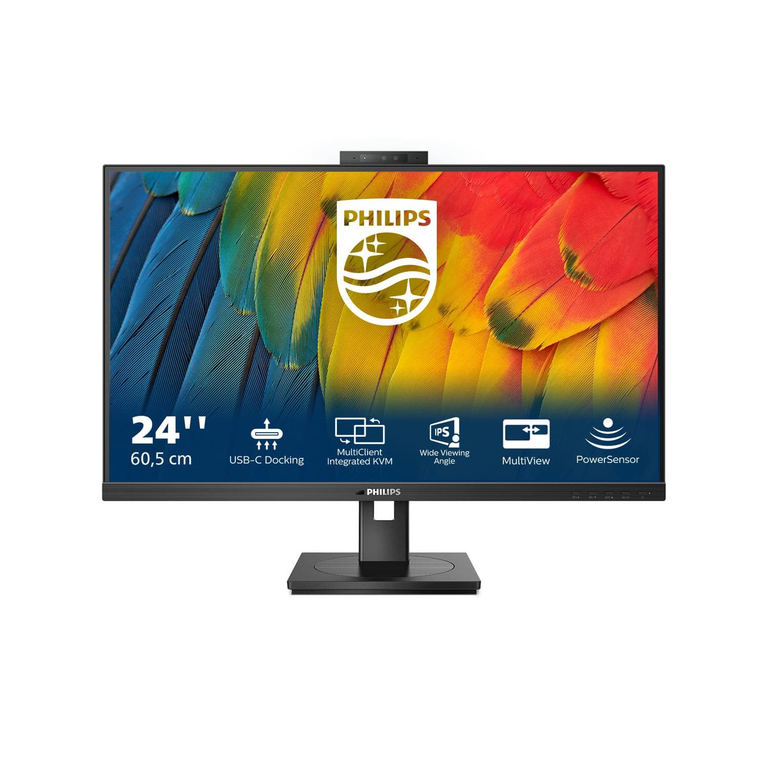 Philips Serie 5000 24b1u5301h/00 Monitor PC 60,5 Cm [23.8] 1920 X 1080 Pixel Full HD LCD Nero (philips 24b1u5301h - 5000 Series - Monitor a LED - USB - 23.8 - 1920 X 1080 Full HD [1080p] @ 75 Hz - IPS - 300 Cd/mâ² - 1000:1 - 4 Ms - Hdmi, Displayport,
