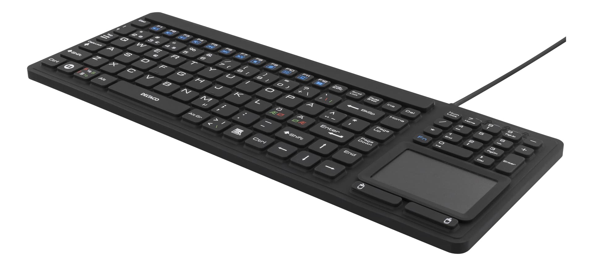 Deltaco TB-502 Tastiera Universale USB QWERTY Nordic