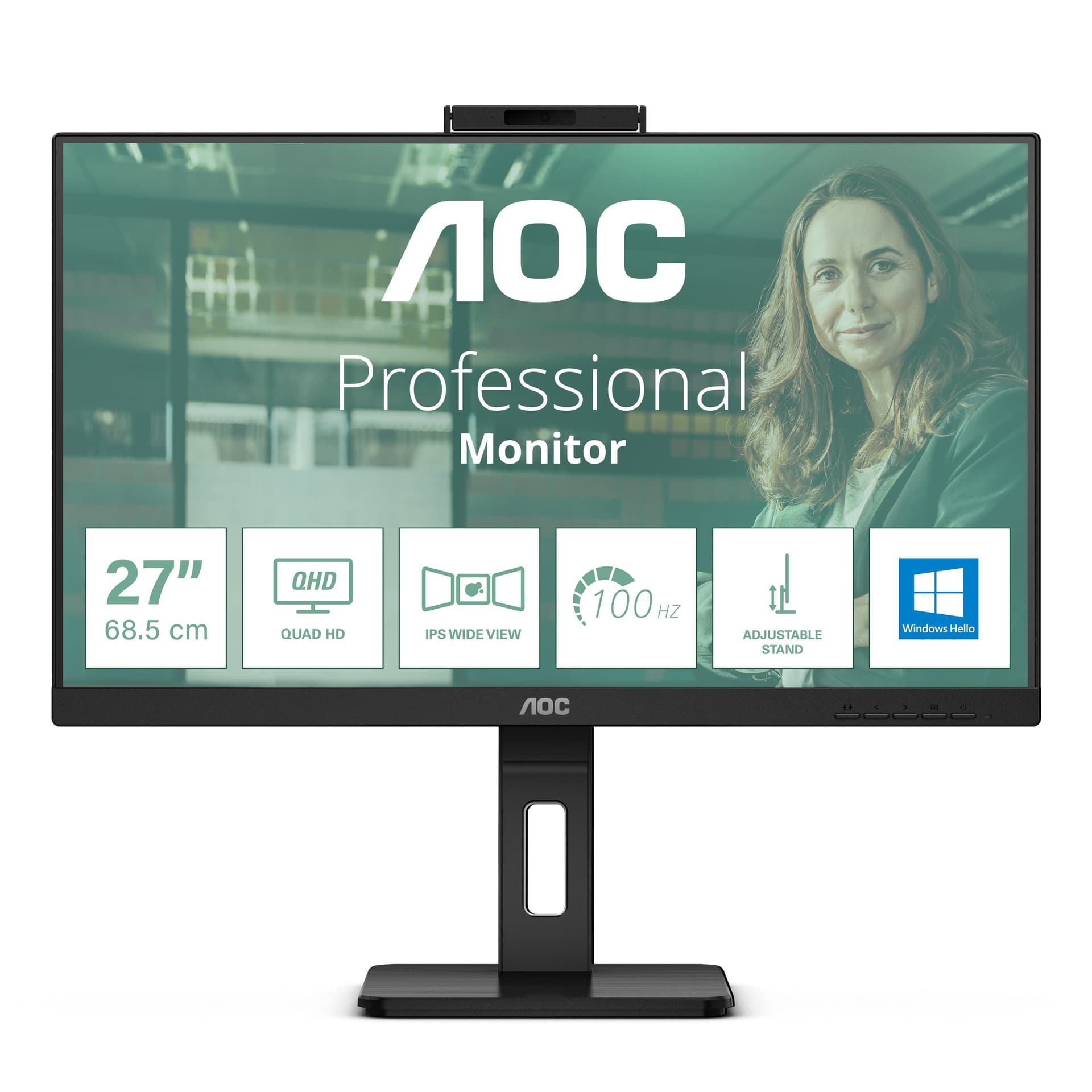 AOC Q27P3CW Monitor 27" QHD
