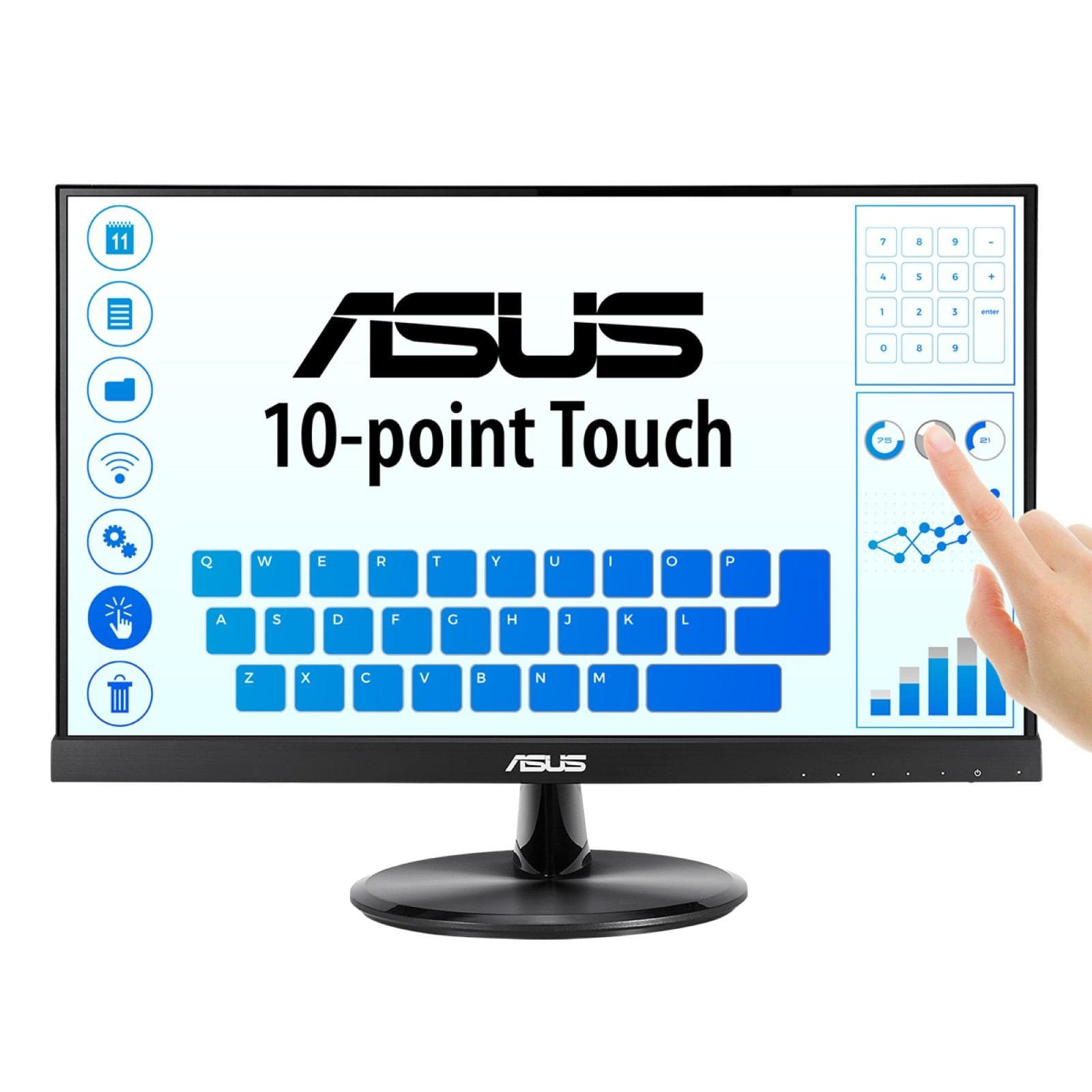 ASUS Vt229h Monitor PC 54,6 Cm [21.5] 1920 X 1080 Pixel Full HD LED Touch Screen Nero (vt229h 54.6 Cm [21.5] 1920 X - 1080 Pixels Full Hd Led - Touchscreen Black - Warranty: 12m)