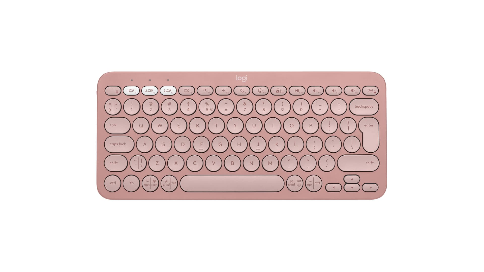 Logitech Pebble Keys 2 K380s (pebble Keys 2 K380s Keyboard - Rf Wireless + Bluetooth - Qwerty Us International Pink - Warranty: 12m)