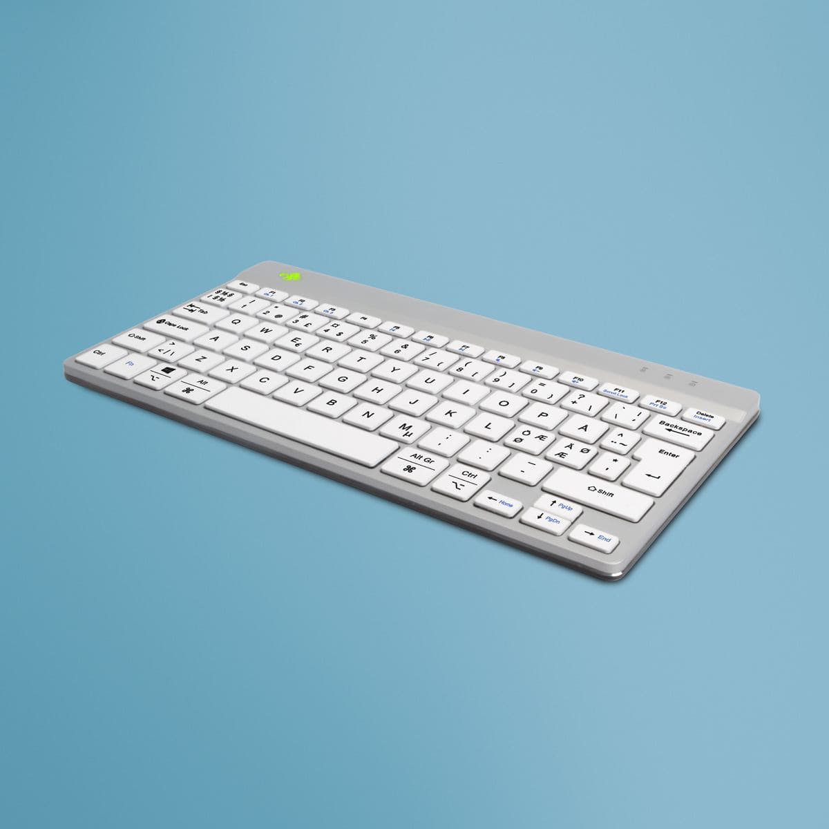 R-Go Tools Tastiera ergonomica R-Go Compact Break, tastiera compatta con software break, QWERTY [ND], bluetooth, bianco (R-Go Compact Break Ergonomic Keyboard,)
