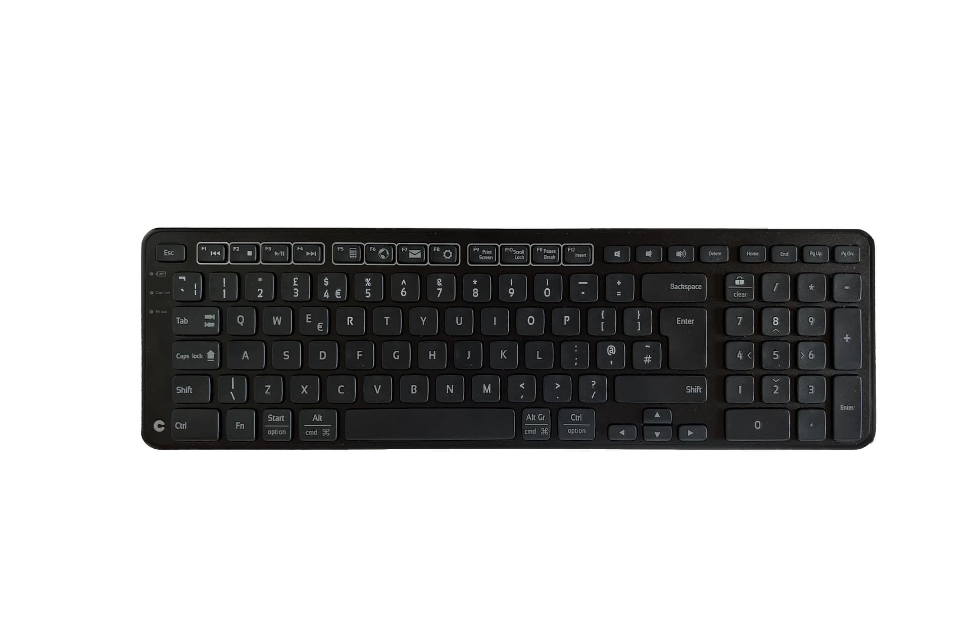 Contour Design Balance tastiera Ufficio Wireless a RF + USB QWERTY Inglese UK Nero (Contour Balance Keyboard - Black [2Years warranty]) - Versione UK