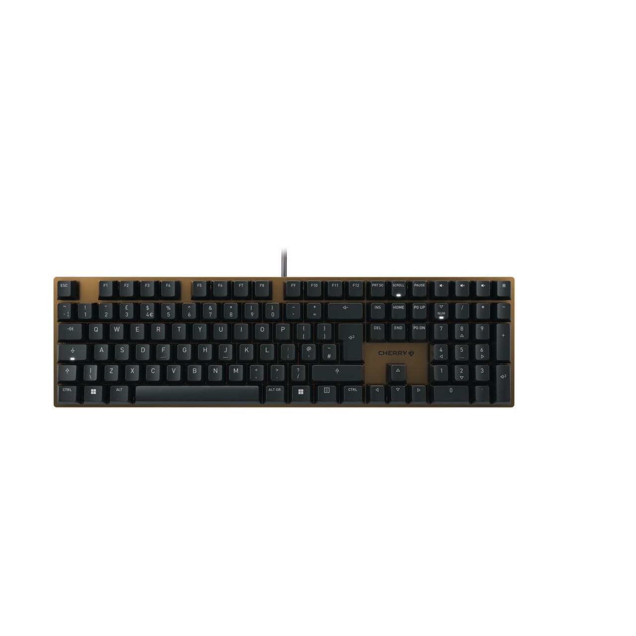 CHERRY KC 200 MX tastiera Universale USB QWERTY Inglese Nero, Bronzo (KEYBOARD CORDED MECHANICAL - BLACK/BRONZE UK) - Versione UK